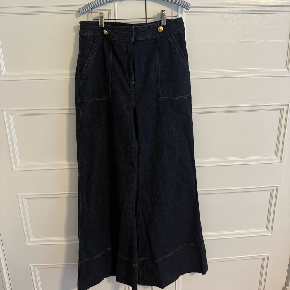 Tuckernuck x India Hicks Dark Denim Palladian Wide Leg Pant
